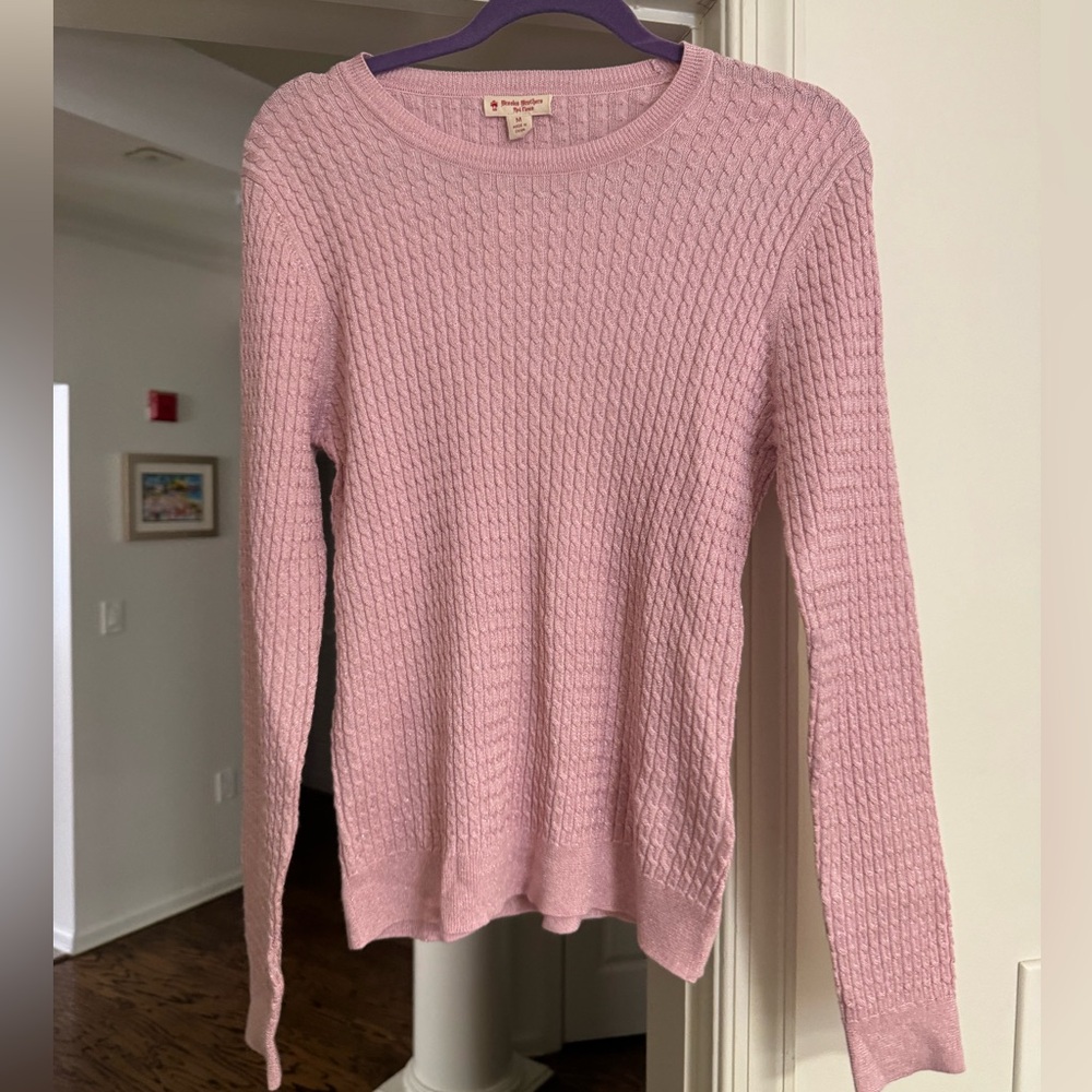 Brooks Brothers Light Pink Crew Neck Sweater